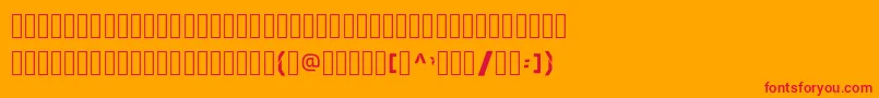 More about SkewedCharacters Font SkewedCharacters Font – Red Fonts on Orange Background