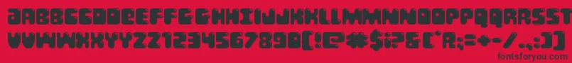 Bubblebuttexpand Font – Black Fonts on Red Background