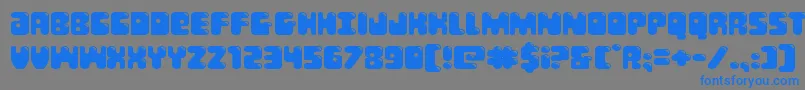 Bubblebuttexpand Font – Blue Fonts on Gray Background
