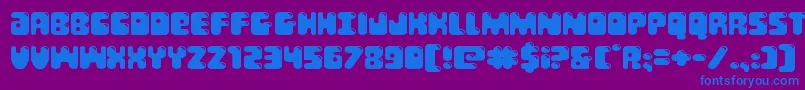 Bubblebuttexpand Font – Blue Fonts on Purple Background