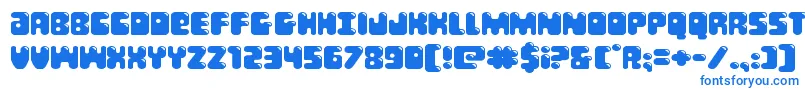 Bubblebuttexpand Font – Blue Fonts on White Background