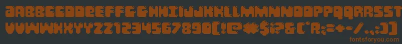 Bubblebuttexpand Font – Brown Fonts on Black Background