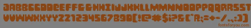 Bubblebuttexpand Font – Brown Fonts on Gray Background