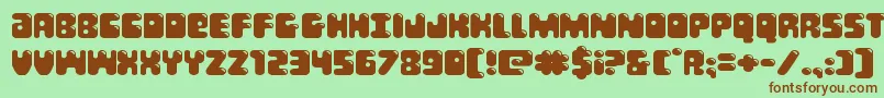 Bubblebuttexpand Font – Brown Fonts on Green Background