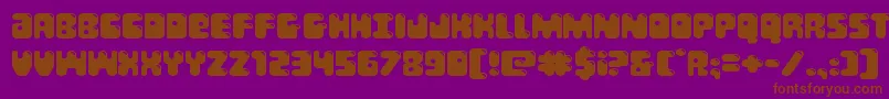 Bubblebuttexpand Font – Brown Fonts on Purple Background