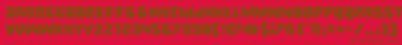 Bubblebuttexpand Font – Brown Fonts on Red Background