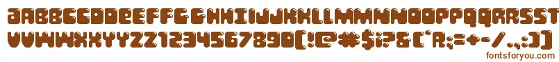 Bubblebuttexpand Font – Brown Fonts on White Background