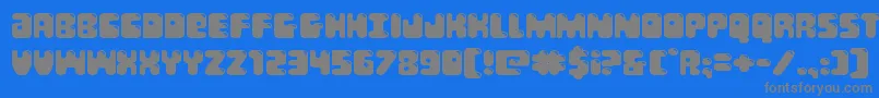 Bubblebuttexpand Font – Gray Fonts on Blue Background