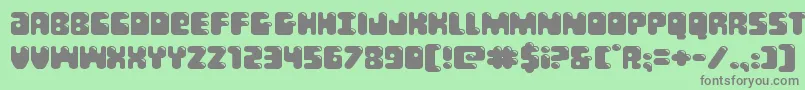 Bubblebuttexpand Font – Gray Fonts on Green Background