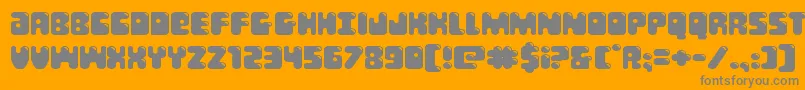 Bubblebuttexpand Font – Gray Fonts on Orange Background