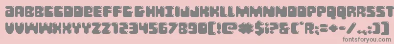 Bubblebuttexpand Font – Gray Fonts on Pink Background