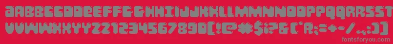 Bubblebuttexpand Font – Gray Fonts on Red Background