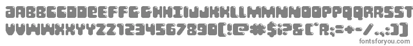 フォントBubblebuttexpand – 白い背景に灰色の文字