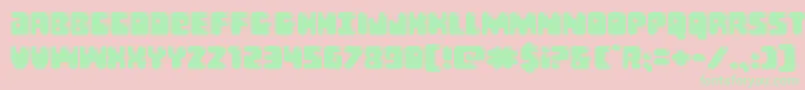 Bubblebuttexpand Font – Green Fonts on Pink Background