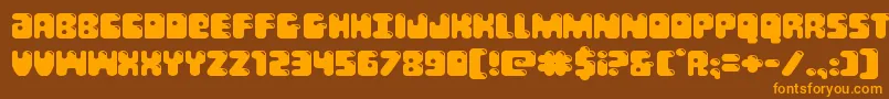 Bubblebuttexpand Font – Orange Fonts on Brown Background