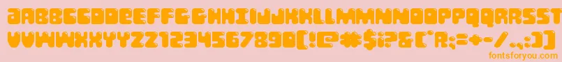 Bubblebuttexpand Font – Orange Fonts on Pink Background