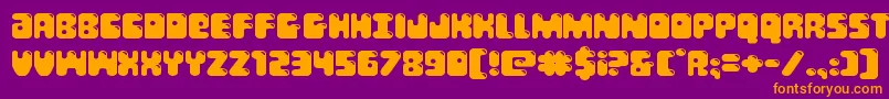 Bubblebuttexpand Font – Orange Fonts on Purple Background