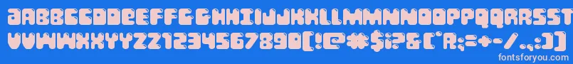 Bubblebuttexpand Font – Pink Fonts on Blue Background