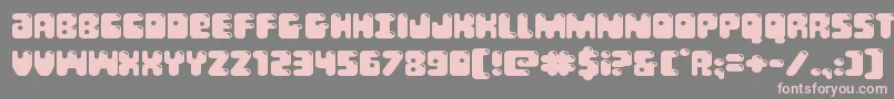 Bubblebuttexpand Font – Pink Fonts on Gray Background