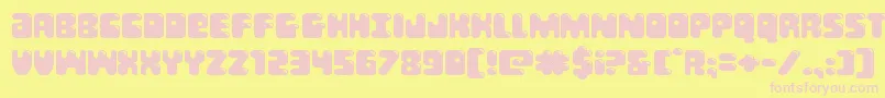 Bubblebuttexpand Font – Pink Fonts on Yellow Background