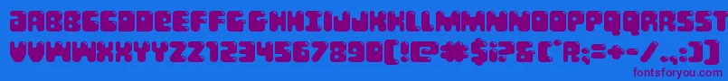 Bubblebuttexpand Font – Purple Fonts on Blue Background