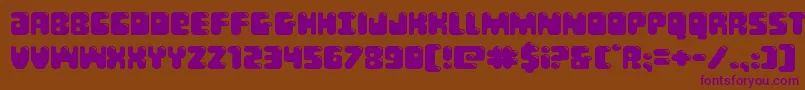 Bubblebuttexpand Font – Purple Fonts on Brown Background