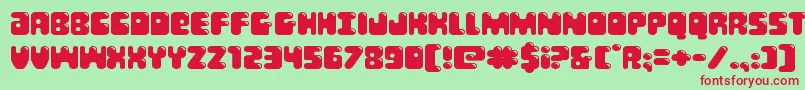 Bubblebuttexpand Font – Red Fonts on Green Background