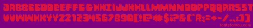 Bubblebuttexpand Font – Red Fonts on Purple Background