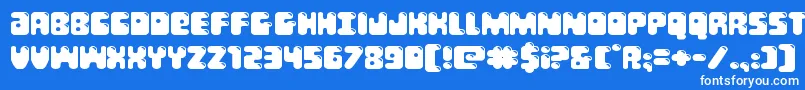 Bubblebuttexpand Font – White Fonts on Blue Background