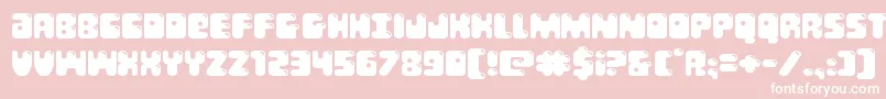 Шрифт Bubblebuttexpand – белые шрифты на розовом фоне