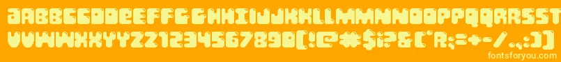Bubblebuttexpand Font – Yellow Fonts on Orange Background