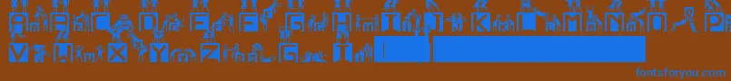 NedenOlmasn Font – Blue Fonts on Brown Background