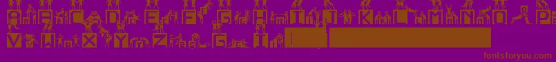 Шрифт NedenOlmasn – коричневые шрифты на фиолетовом фоне