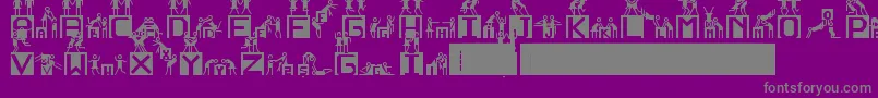 Шрифт NedenOlmasn – серые шрифты на фиолетовом фоне