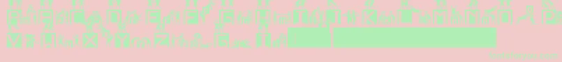 Шрифт NedenOlmasn – зелёные шрифты на розовом фоне