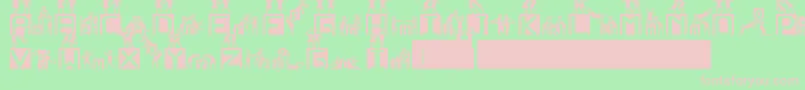 Шрифт NedenOlmasn – розовые шрифты на зелёном фоне