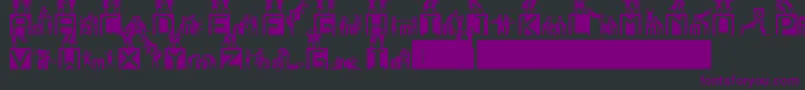 Шрифт NedenOlmasn – фиолетовые шрифты на чёрном фоне