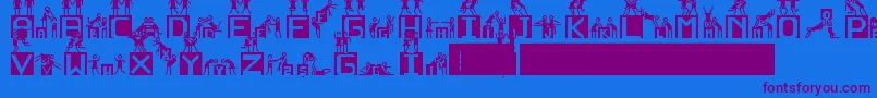 NedenOlmasn Font – Purple Fonts on Blue Background