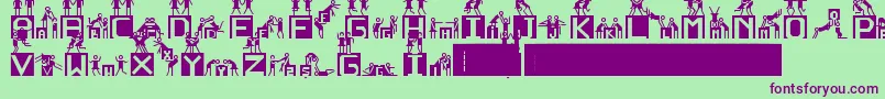 NedenOlmasn Font – Purple Fonts on Green Background