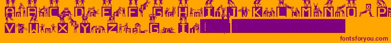 NedenOlmasn Font – Purple Fonts on Orange Background
