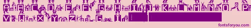 Шрифт NedenOlmasn – фиолетовые шрифты на розовом фоне