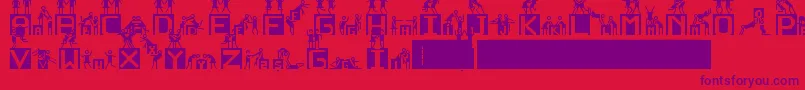 NedenOlmasn Font – Purple Fonts on Red Background