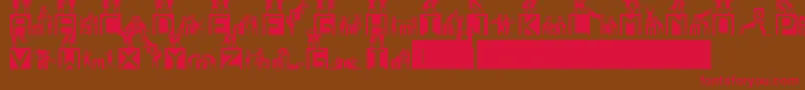 NedenOlmasn Font – Red Fonts on Brown Background
