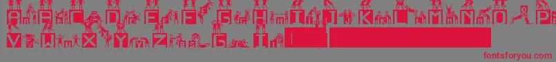 NedenOlmasn Font – Red Fonts on Gray Background