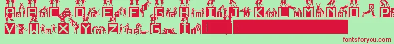 NedenOlmasn Font – Red Fonts on Green Background