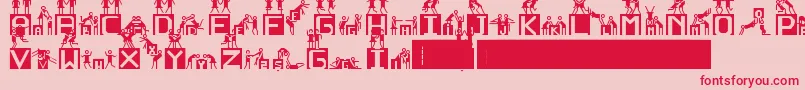 NedenOlmasn-Schriftart – Rote Schriften auf rosa Hintergrund