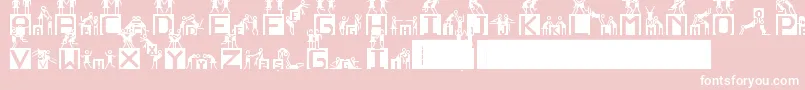 NedenOlmasn-Schriftart – Weiße Schriften auf rosa Hintergrund