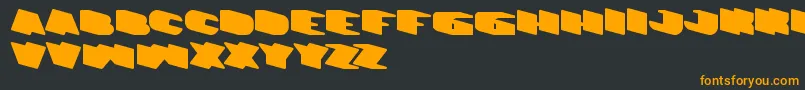 Шрифт GreatestView – оранжевые шрифты на чёрном фоне