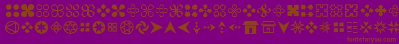 Gembats1-fontti – ruskeat fontit violetilla taustalla