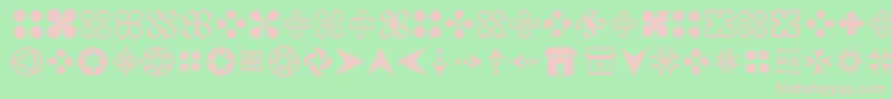 Gembats1 Font – Pink Fonts on Green Background